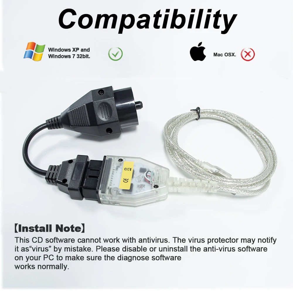Fotografia 7: Interface de Diagnóstico OBD2 para BMW E90/E65/E53/E70/E71/E72, Leitor de Códigos com Interruptor K DCAN para INPA/ISTA-D/Tool32/EDIABAS