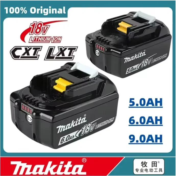 

100% оригинальный аккумулятор Makita 18V 9.0AH, перезаряжаемый аккумулятор, аккумулятор для электроинструментов Makita BL1840 BL1830B BL1830B, зарядное устройство Makita 18V.