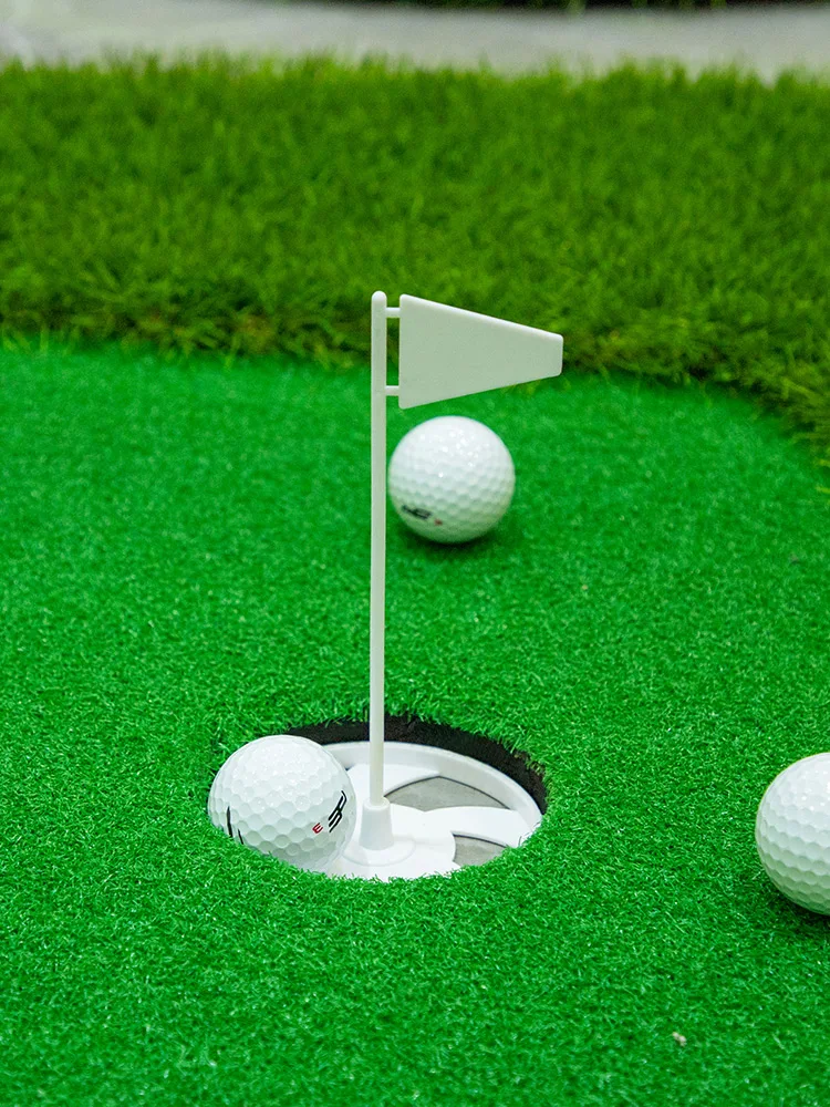 Aksesori Latihan Tiang Bendera Plastik Cangkir Puting Golf Portabel untuk Peningkatan Keterampilan Golf Dalam dan Luar Ruangan
