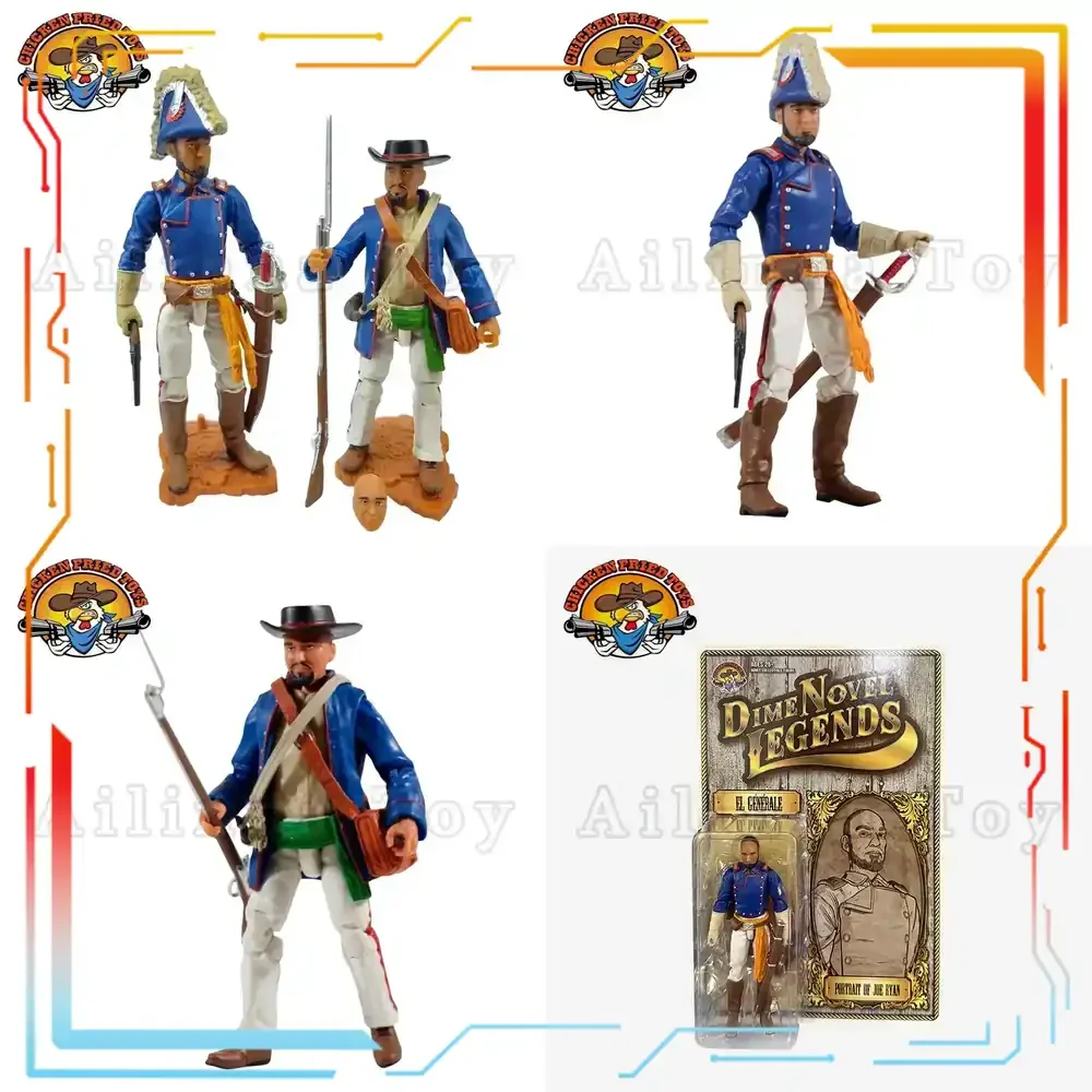 Figura de acción coleccionable oficial EL General Sargento Centinela Poulet Frit a escala 1/18 de 3.75 pulgadas con soporte de exhibición
