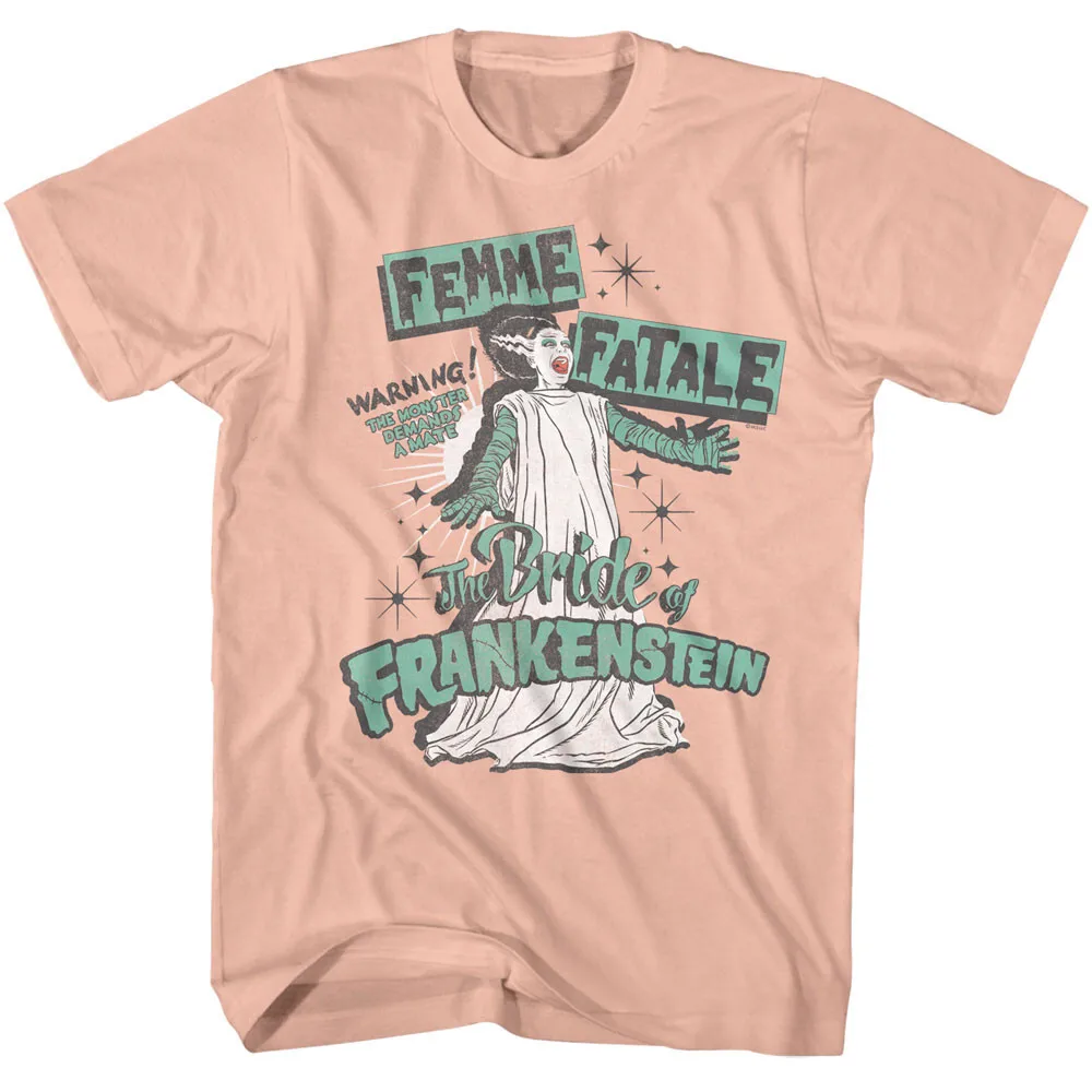 Universal Monsters Movies Femme Fatale The Bride Of Frankenstein Men's T Shirt