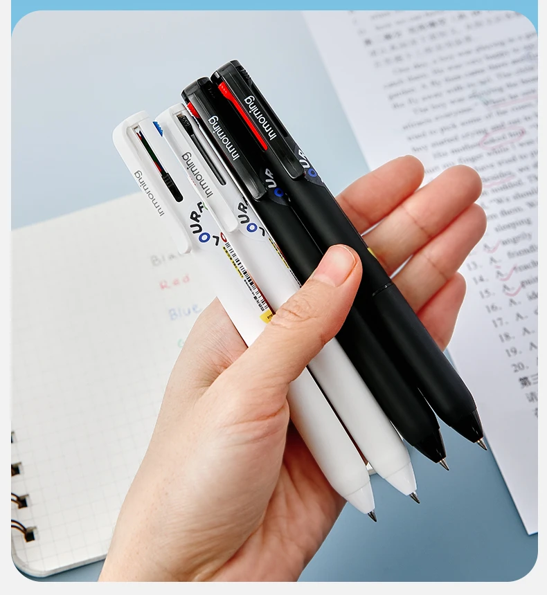 2er-Pack Spectrum 4-Farben-Klickstift - Mehrfarbiges Gelstift-Set, Glattes Schreiben für Büro & Studium, Kreatives Markierungs-Schreibwarenset – Detail 11