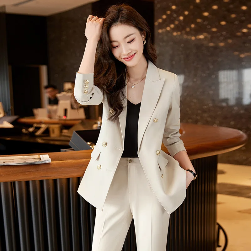 

Women's Suit Set for Spring and Autumn, Business Formal Wear, Casual Professional Attire, High-end Elegant Fashionable Workwear