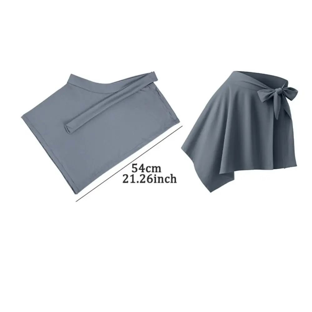 Heup Verbergen Yoga Cover Bil Rok Effen Kleur Korte Sport Anti-lege Rok Onregelmatige Strik Vrouwen Half Body rok