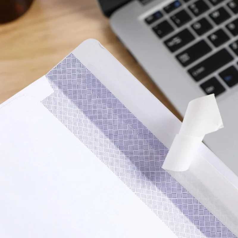 10-100PCS Windowless white envelope 10 Secure Business Envelope Can hold A4 paper Bill invoice Self Sealing Envelope