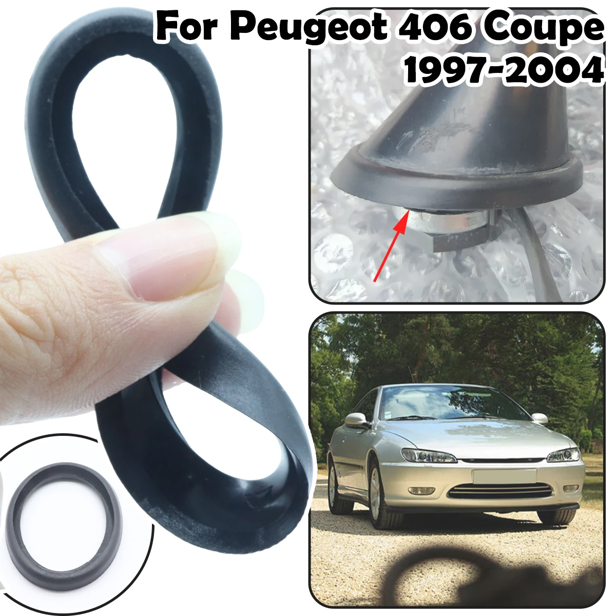 

Car Roof Mast Whip Aerial Antenna Base Gasket For Peugeot 406 Coupe 1997 1998 1999- 2004 Rubber Seal Pad Sealing Car Accessories