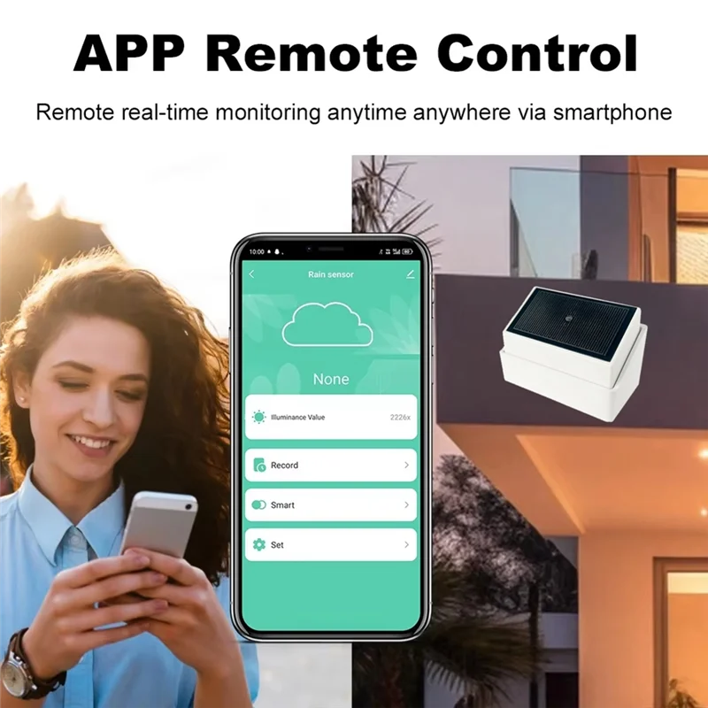 ABGI-Tuya Zigbee Rain Sensor 2-In-1 เครื่องตรวจจับแสงกันน้ํากลางแจ้ง Rain Detector สนับสนุน Tuya APP รีโมทคอนโทรล