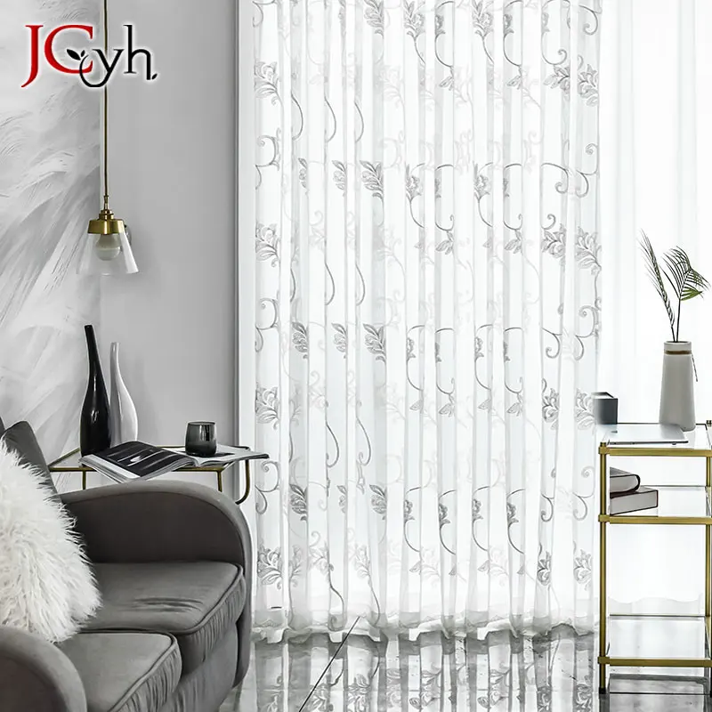 Modern White Sheer Curtains for Living Room Bedroom Tulle Curtain for Rooms Window Japanese Long Curtains Rideaux Voilage Drapes