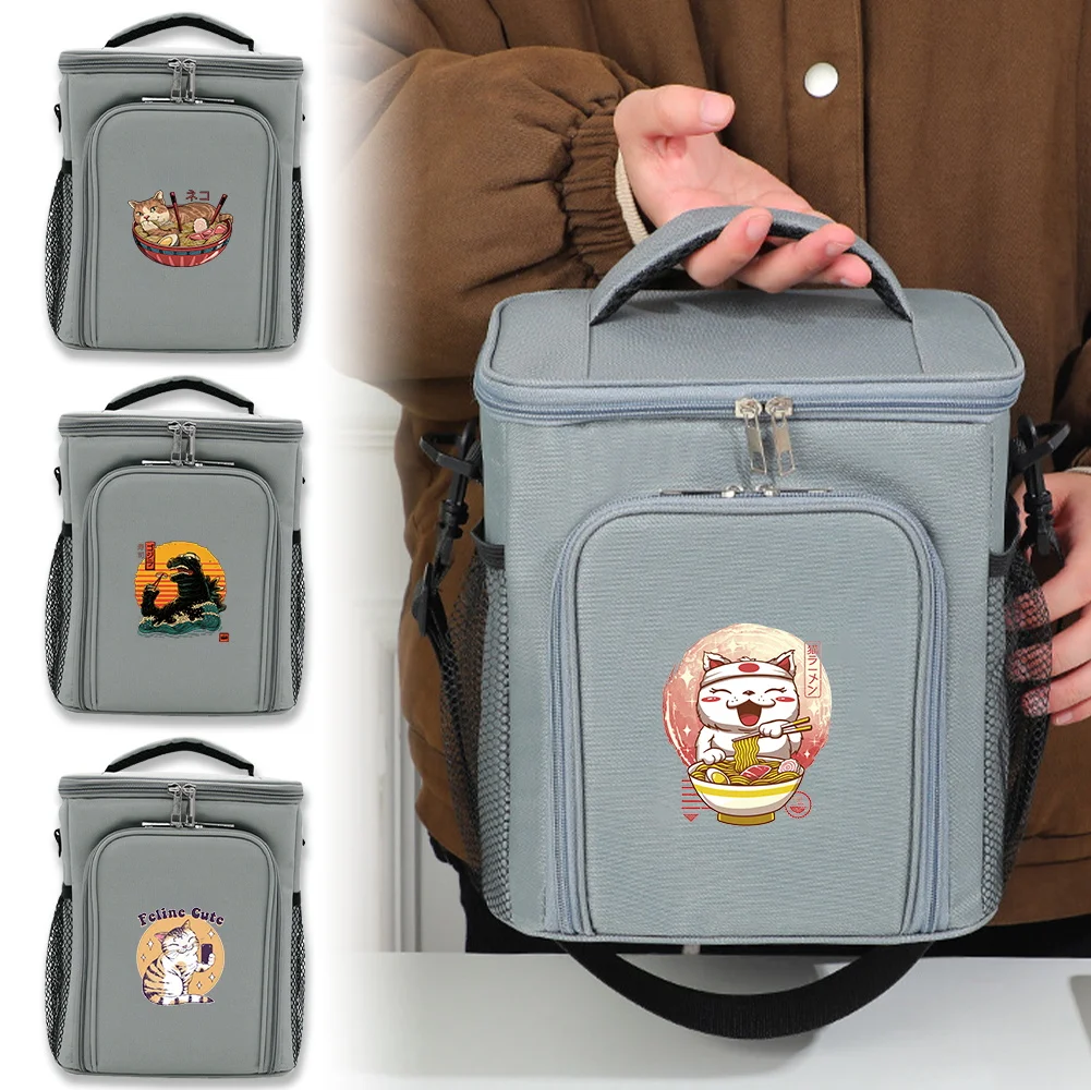 

Insulation Picnic Ice Pack Delivery Bag Japan Cat Printing Series Portable Organizer Boxes Insulated Case Thermal Insulation Box