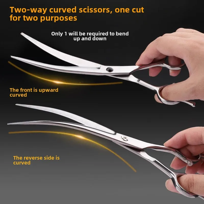 Pet Grooming Scissors Dog Hair Tool Set Professional Trimming Scissors Bent Scissors  Haircutting Pet Clippers