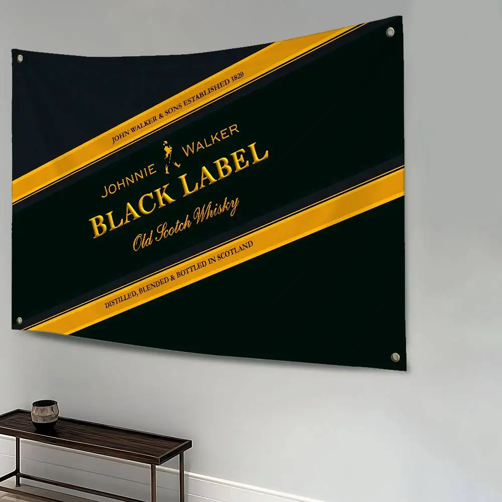 J-Johnnie Walker Flag Polyester Printed Banner For Decor Tapestry Dorm Room Bedroom
