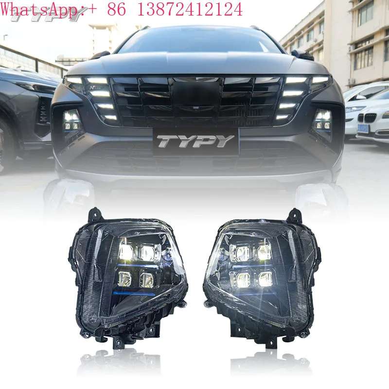 2021-2023 for Hyundai Tucson LED Near High Beam Laser Headlight Assembly New Condition Matrix Highlight Double Light Upgrade