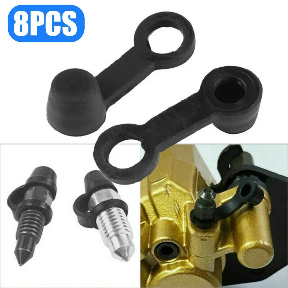 

8Pcs Car Brake Caliper Bleed Nipple Screw Dust Cap Cover 8mm Rubber Motorcycle Car Accessories Sealing Caps Covers Universal