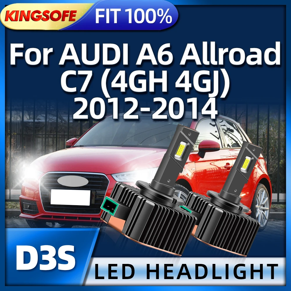 

Roadsun 2Pcs 130W LED Headlights D3S Car Headlamp Light Bulbs For AUDI A6 Allroad C7 4GH 4GJ 2012 2013 2014