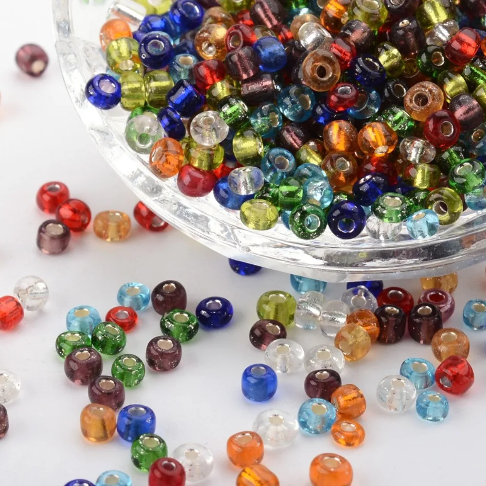 

6/0 Glass Seed Beads Silver Lined Round Hole Round Mixed Color 4mm Hole: 1.5mm 6639 pcs/pound