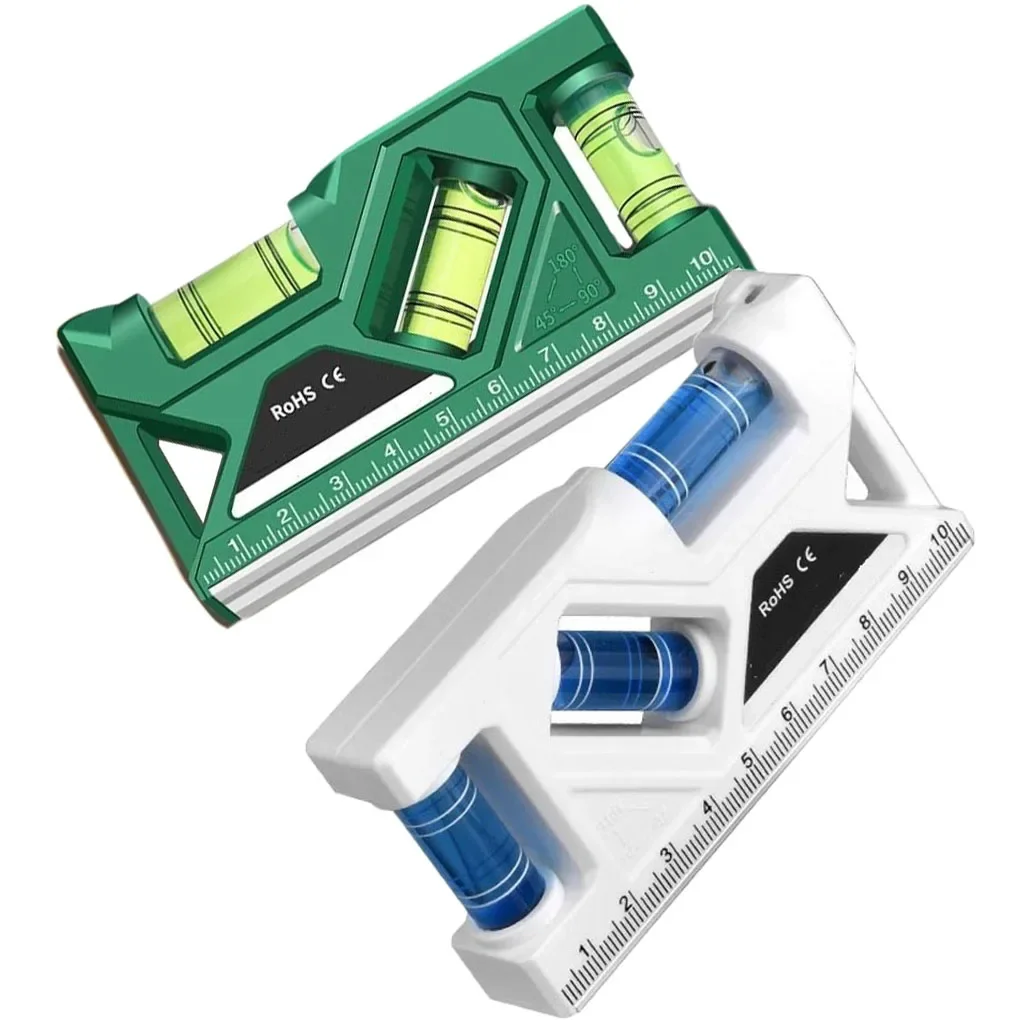 

2pcs Mini Level Gauge High-Precision Horizontal Vertical Measure Protractor Three Level Gauge Bubbles Measurement Bubble Level