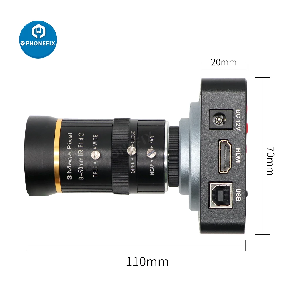 38MP 60FPS กล้องอุตสาหกรรมวิดีโอกล้อง1/2.5 ″ C F1.4 8-50มม.เลนส์ Varifocal สำหรับสตรีมมิ่งวิดีโอบันทึกเว็บแคม