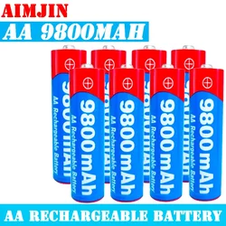 2024 Nowy akumulator AA 1,5 V 9800 mAh 1,5 V Nowy akumulator AA do lampki LED Zabawka Aparat Mikrofon Bateria