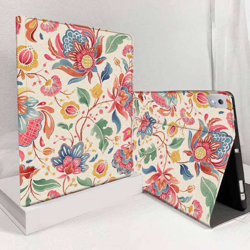

Colorful Floral Pattern Design For Lenovo Pad Legion Xiaoxin Tab Y700 K10 M10 P11 3rd Pro GT Plus Gen 5G Tablet Case