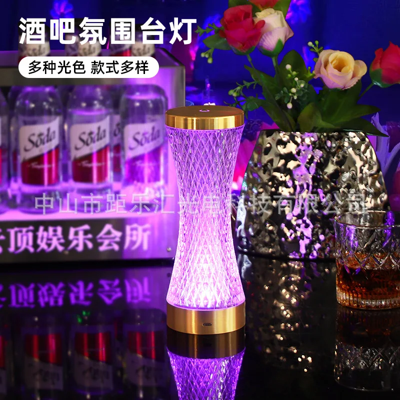 

Новая сенсорная хрустальная атмосфера, настольная лампа, бар, КТВ, ночник, роскошный зарядный светильник, креативный прикроватный ночник для спальни