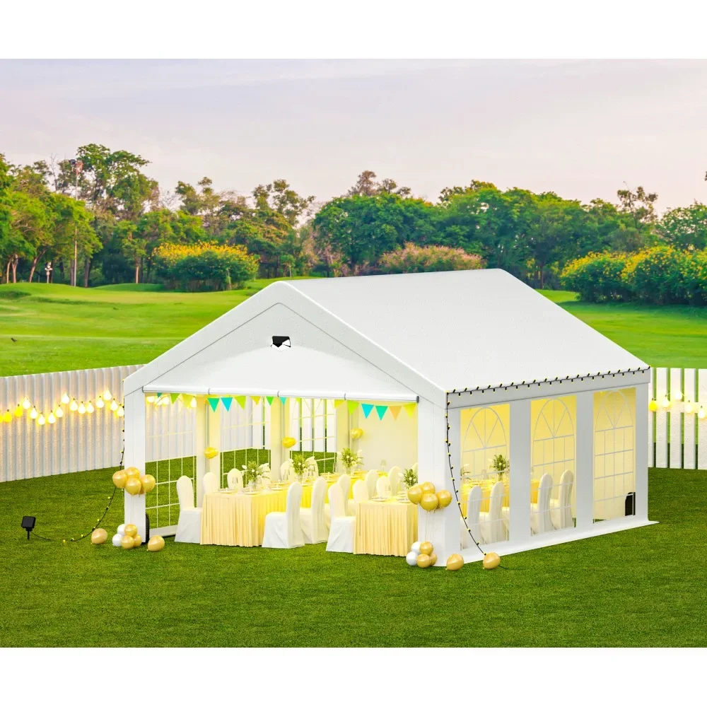 

Outdoor Canopy Tent with Removable Sidewalls, Patio Camping Gazebo, Shelter for Wedding Holiday, Evening Tent, 13x26ft