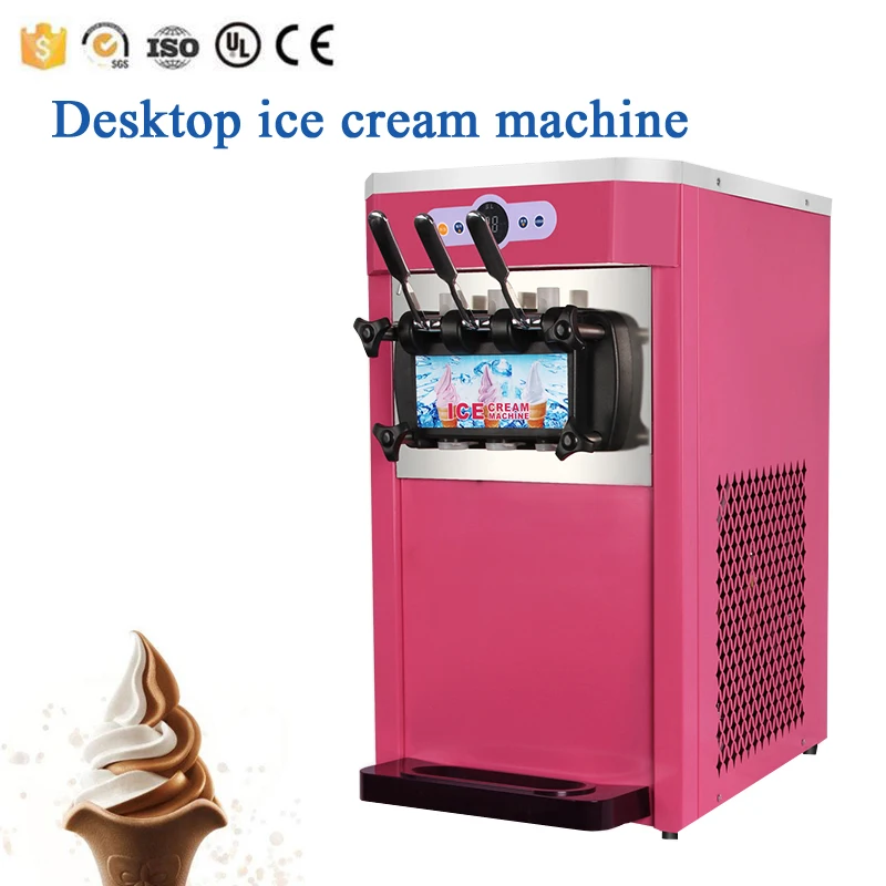 Commercial Soft Ice Cream Machine Factory Outlet Ice Cream Maker Desktop 3 Taste Ice Cream Vending Machine