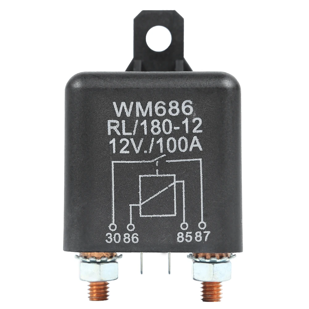 WM686 12V 100 Amp Split Charge/Winch Relay Car Boat Mower Starter Relay 4 Pins