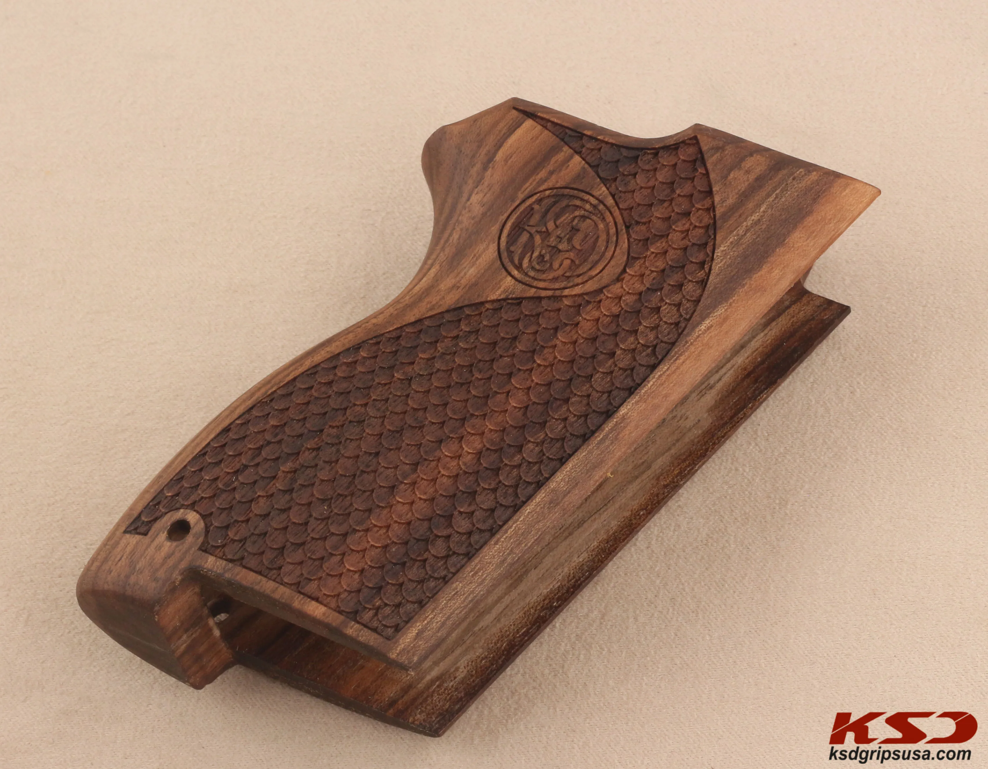 KSD Brand Smith Wesson CS9 Compatible Walnut Grips Dragon Skin