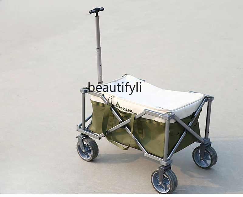 Aluminum Pipe Frame Camper Camping Cart Camping Portable Foldable Trolley