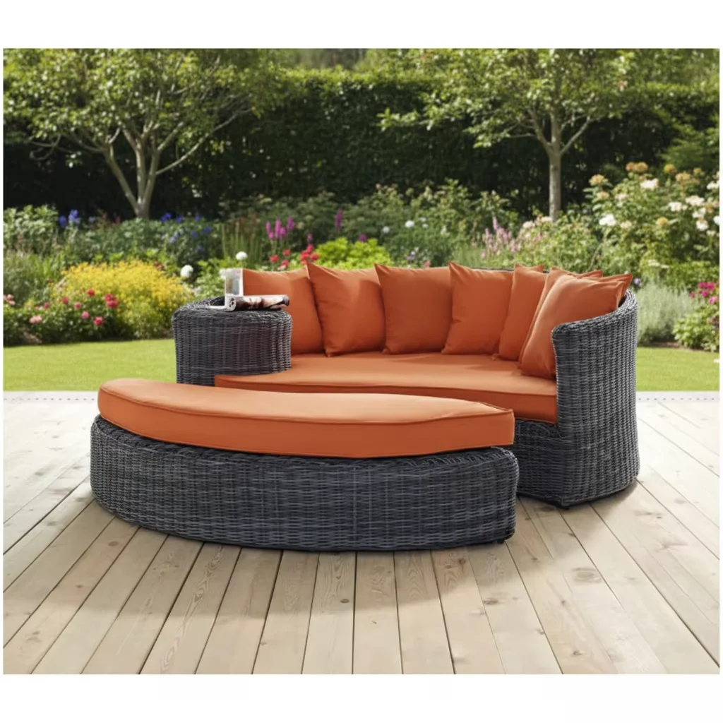 # Hand Woven Outdoor Leisure Garden Chaise Sofa Bed