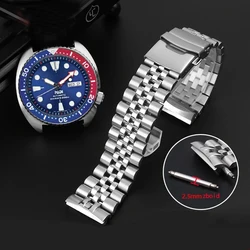 For Seiko Abalone Series Turtles Prospex SRPA21 SRP777 SRPC25 SRP773 SRP775 SRP779 Watch Strap Solid Stainless WatchBand 22mm