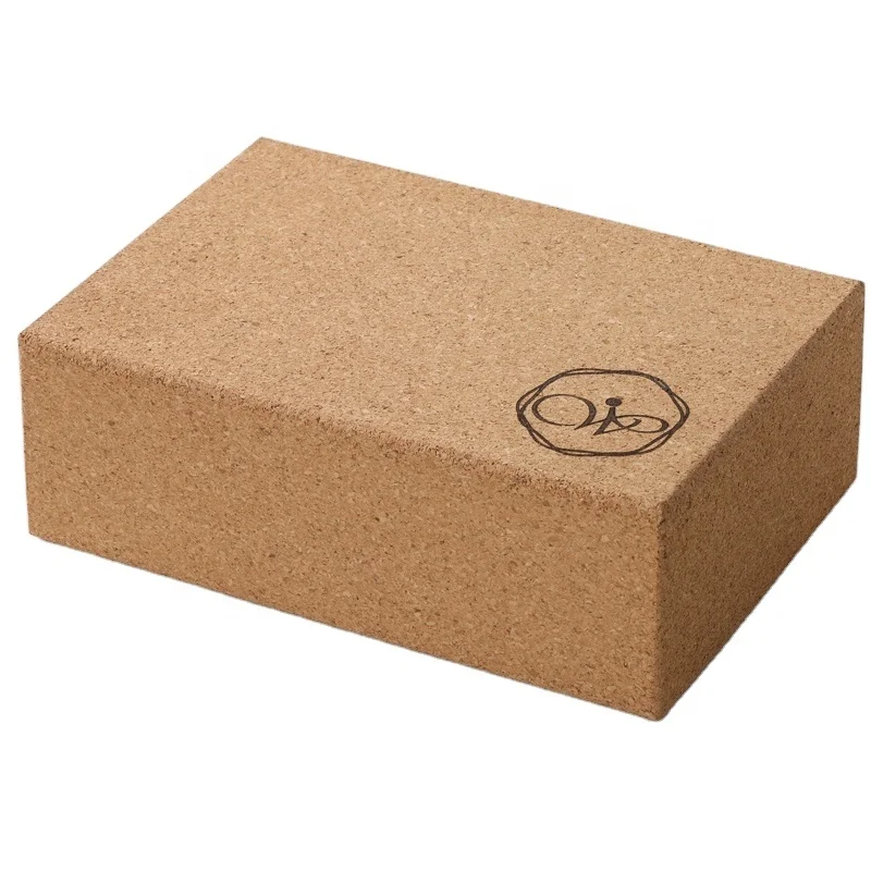 YTYIN Wholesale Factory Custom Logo Print Cork Yoga Brick Eco Friendly Cork Yoga Block