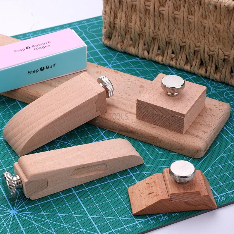 Soporte de rejilla de papel de lija, Mini herramientas de marco de arena de mano, accesorio de pulido y bordes de cuero, lijadora de banda para carpintería
