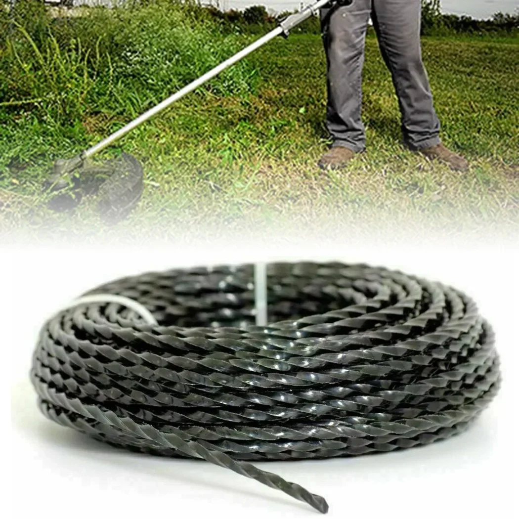 Imagem -02 - Linha de Nylon Strimmer para Gasolina Strimmers Cortador de Escova Jardim Acessórios para Ferramentas Elétricas Heavy Duty mm x 15m