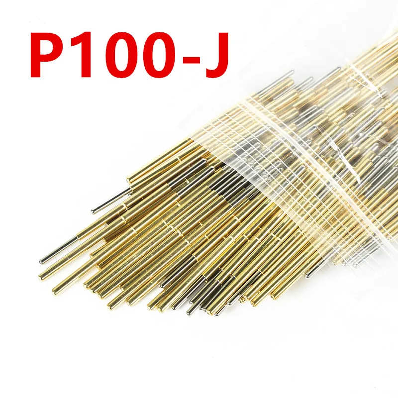 

100PCS/Pack P100-J1 Spring Test Probe Pogo Pin Outer Diameter 1.36mm Needle Length 33.35mm for Circuit Board Testing