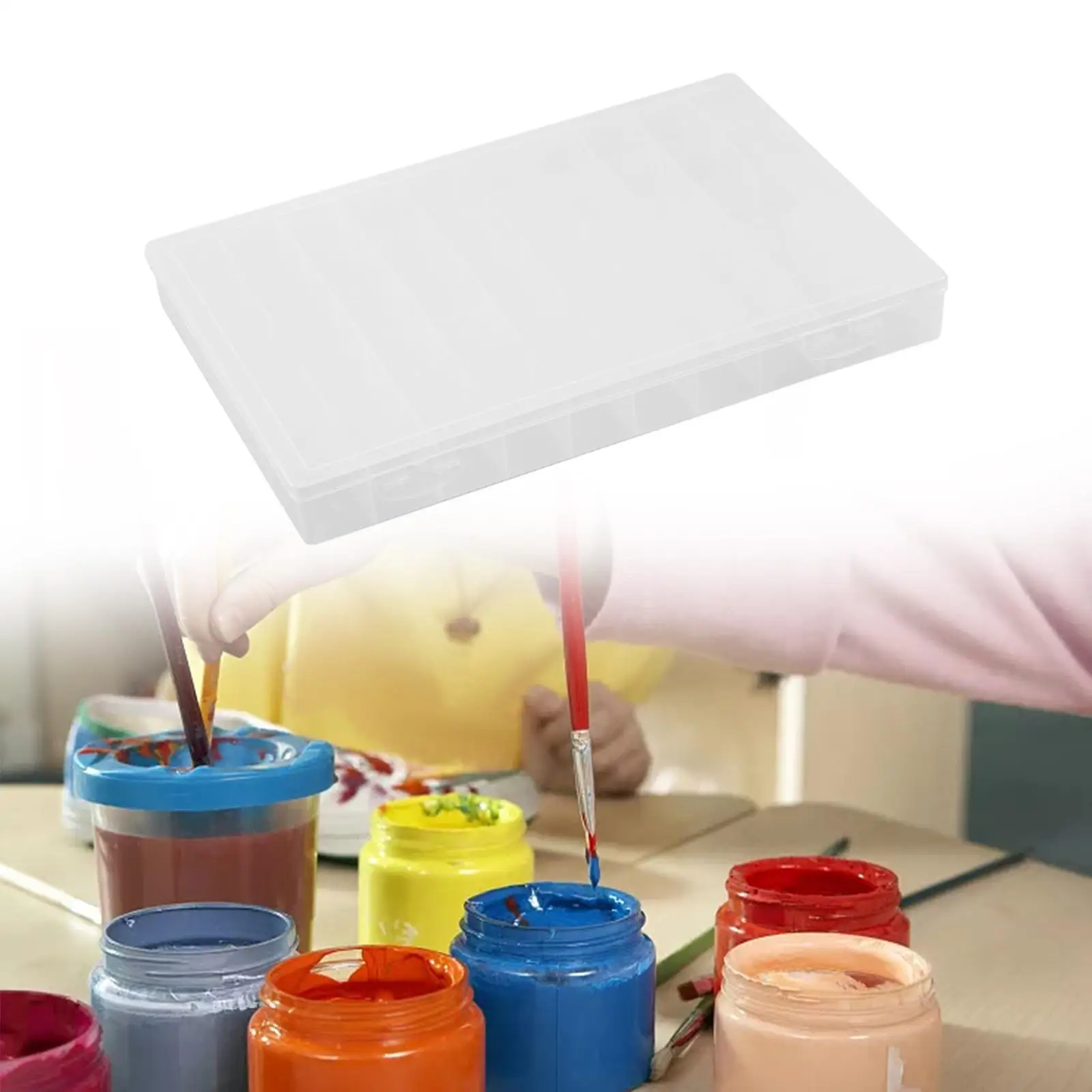 24 Grids Clear Organizer Box for Jewelry Display Collection Rock Collection