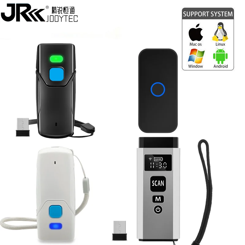 Jooyetc 1d 2.4G Draadloze Bluetooth Barcode Scanner Draagbare Mini Barcode Lezer