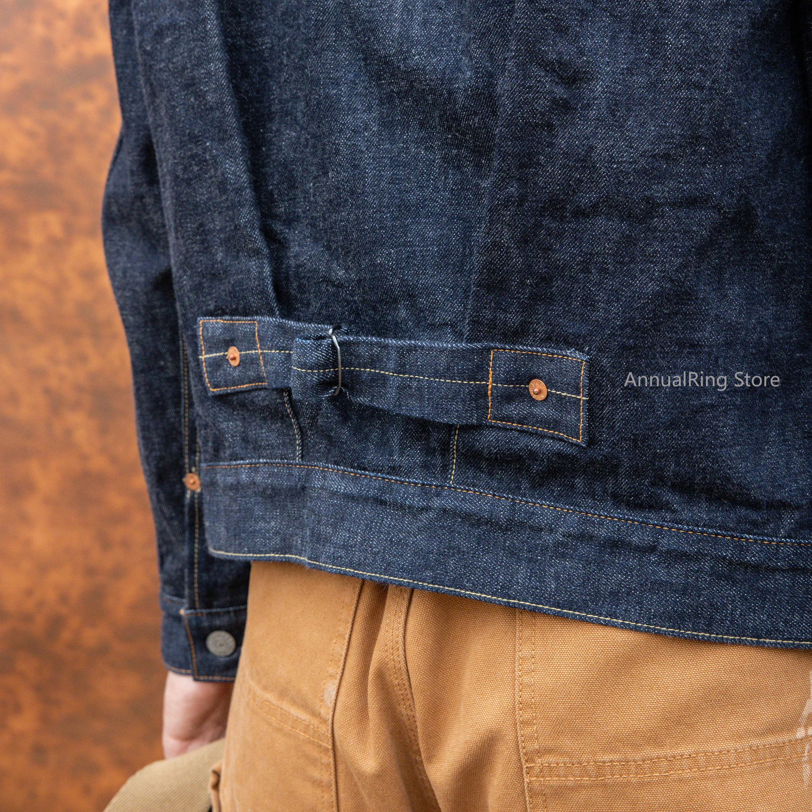 เสื้อแจ็คเก็ตยีนส์ทรงหลวมสีเขียว รุ่น Red Tornado Cow King คอปกผลไม้ ผ้าดิบขอบดิบ สไตล์คาวบอยตะวันตก รุ่น Lot510