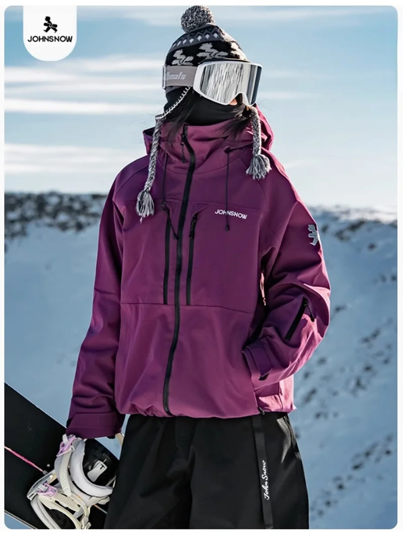 John Snow 2026 Neue Winter-Skijacke für Damen und Herren, Atmungsaktive Wasserdichte Snowboard-Bekleidung, Outdoor-Sport-Wärmejacke – Detail 20