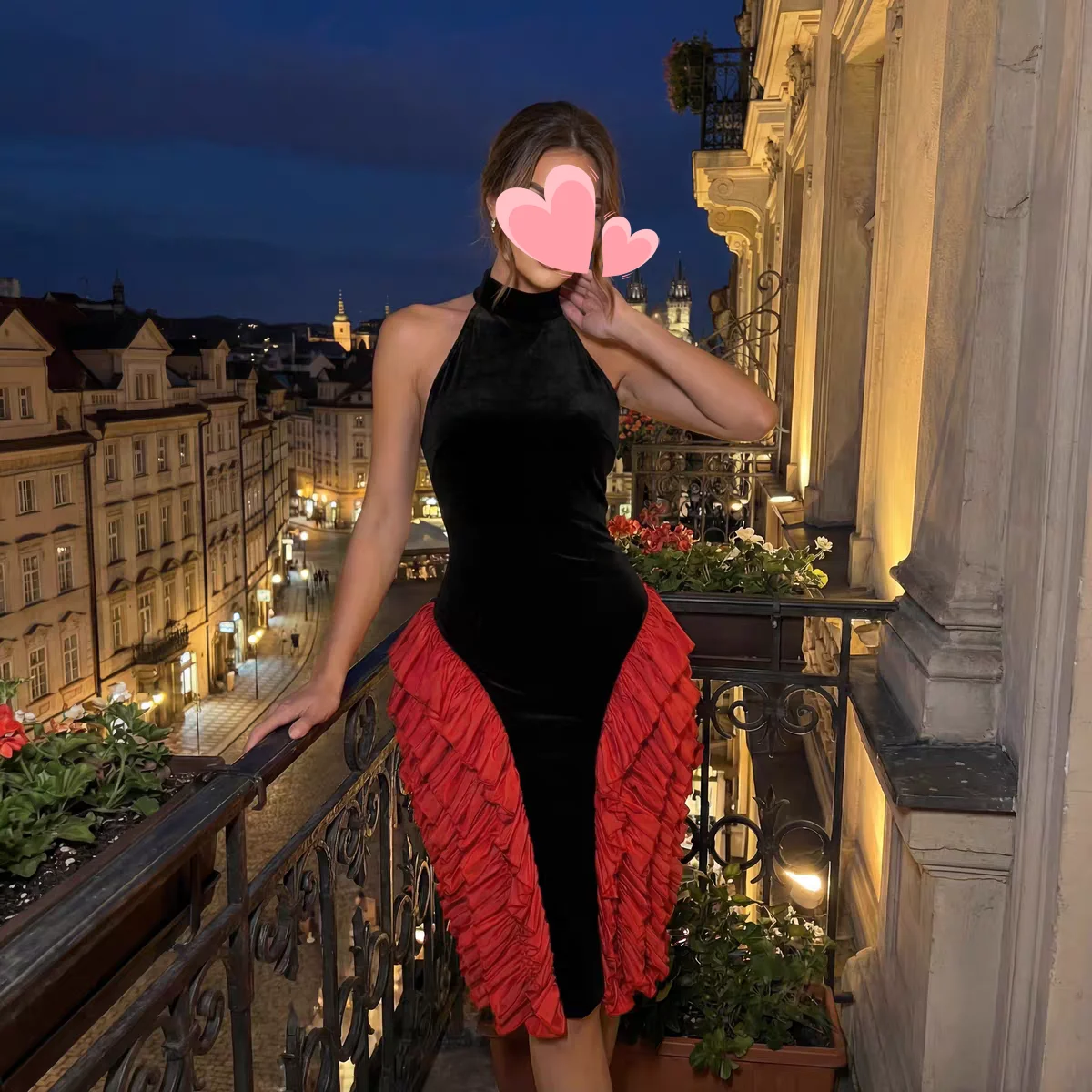 

Oisslec Prom Dress Elegant Vintage Sexy Black Velvet Mermaid Ruffle Customized Formal Occasion Prom Dress Evening Party Gowns