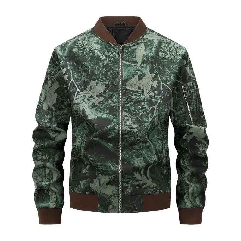 

Mens Cargo Jacket Plus Size Lightweight Camouflage Jacket for Spring Casual Outerwear