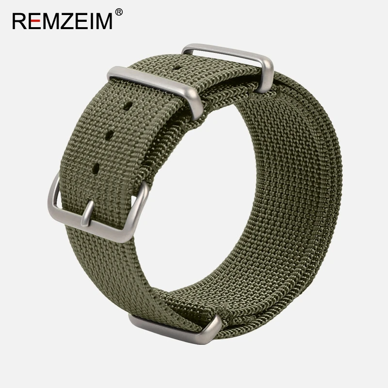Hochwertiges Nylon-Uhrenarmband, braun, grün, schwarz, Band, Militär, lässig, Armband, Armee, Sport, Armband, Ersatzgürtel – Detail 13