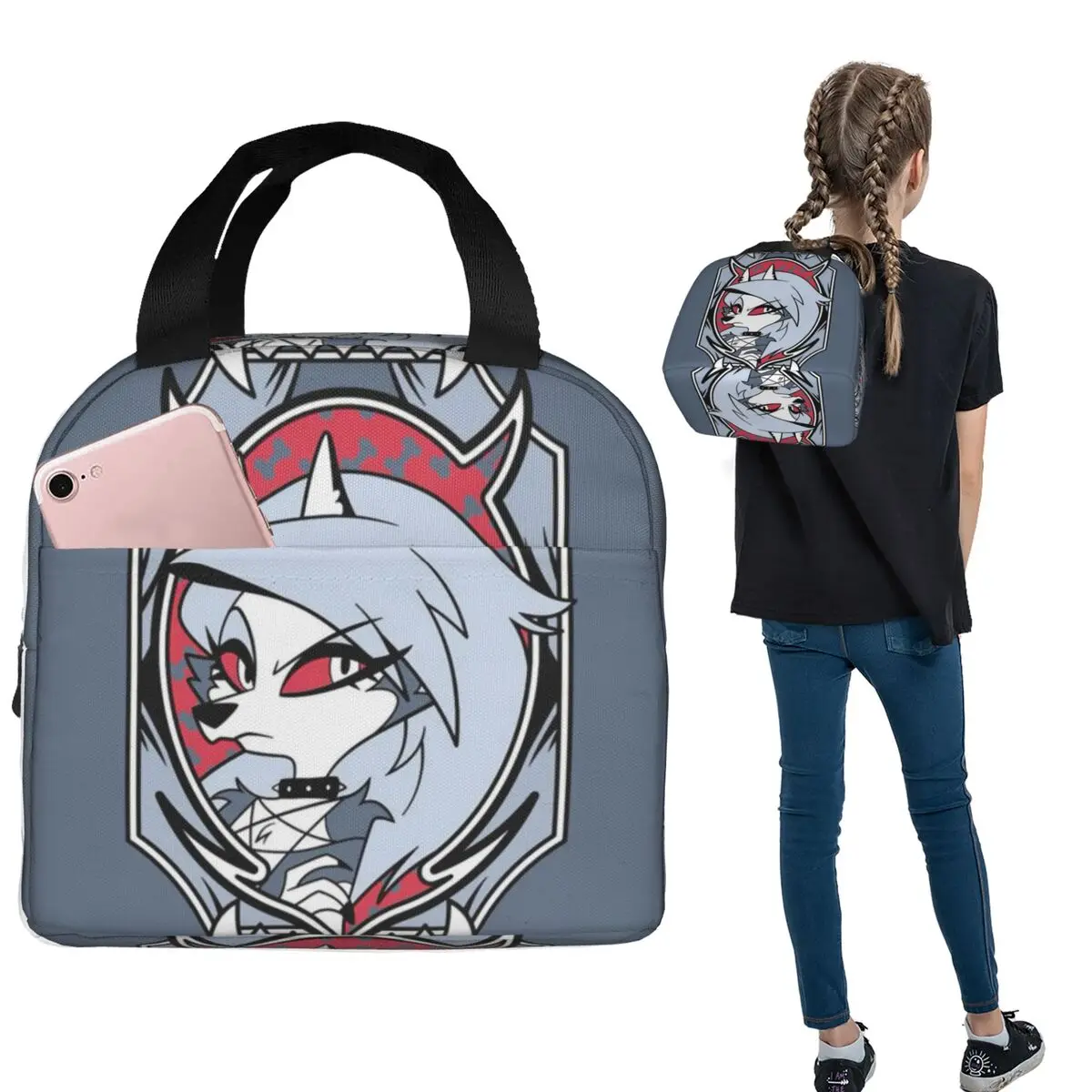 

Poster Insulated Lunch Bag for Women Kids Leakproof Food Boxes Thermal Lunch Box Tote