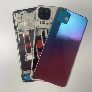 Bilashmart Back cover Oppo A72 A73 5G LCD front frame battery cover middle frame rear panel housing case with camera lens