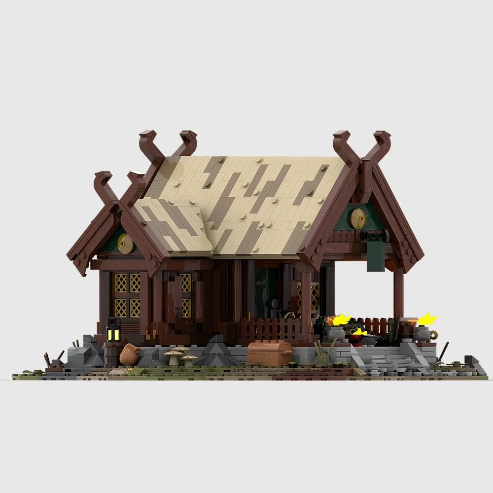 1813PCS ใหม่ MOC ภาพยนตร์ซีรีส์ร้อนขาย Retro อาคาร Blacksmith House รุ่น DIY ประกอบของเล่นเด็กของขวัญวันเกิดชุด