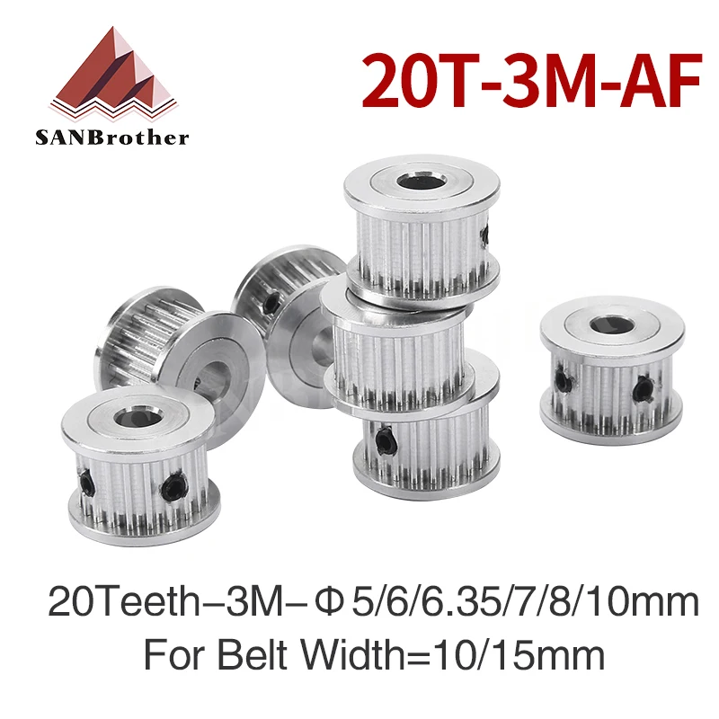 HTD 3M 20Teeth synchronous Pulley Bore 5/6/6.35/7/8/10mm for width 10/15mm 3M Timing Belt HTD3M pulley Belt 20Teeth 20T