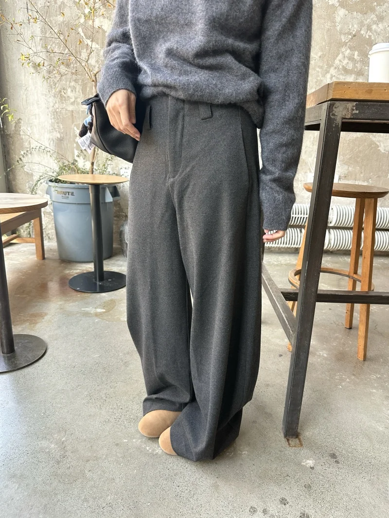 

Брюки с высокой талией и широкими штанинами из полиэстера, утягивающие, повседневные, модные и удобные женские брюки