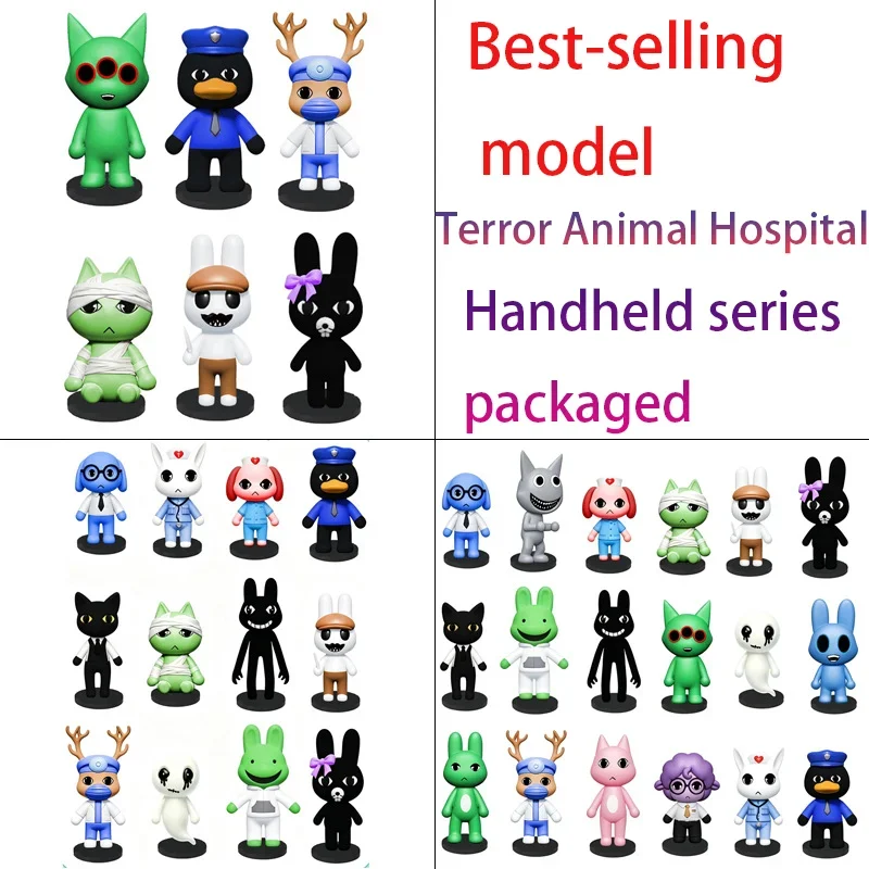 Model Animal Hospital Figure Doll Set Hot Game Lobby Cat Bunny Stalker Action Figures PVC Desktop Collection Toy