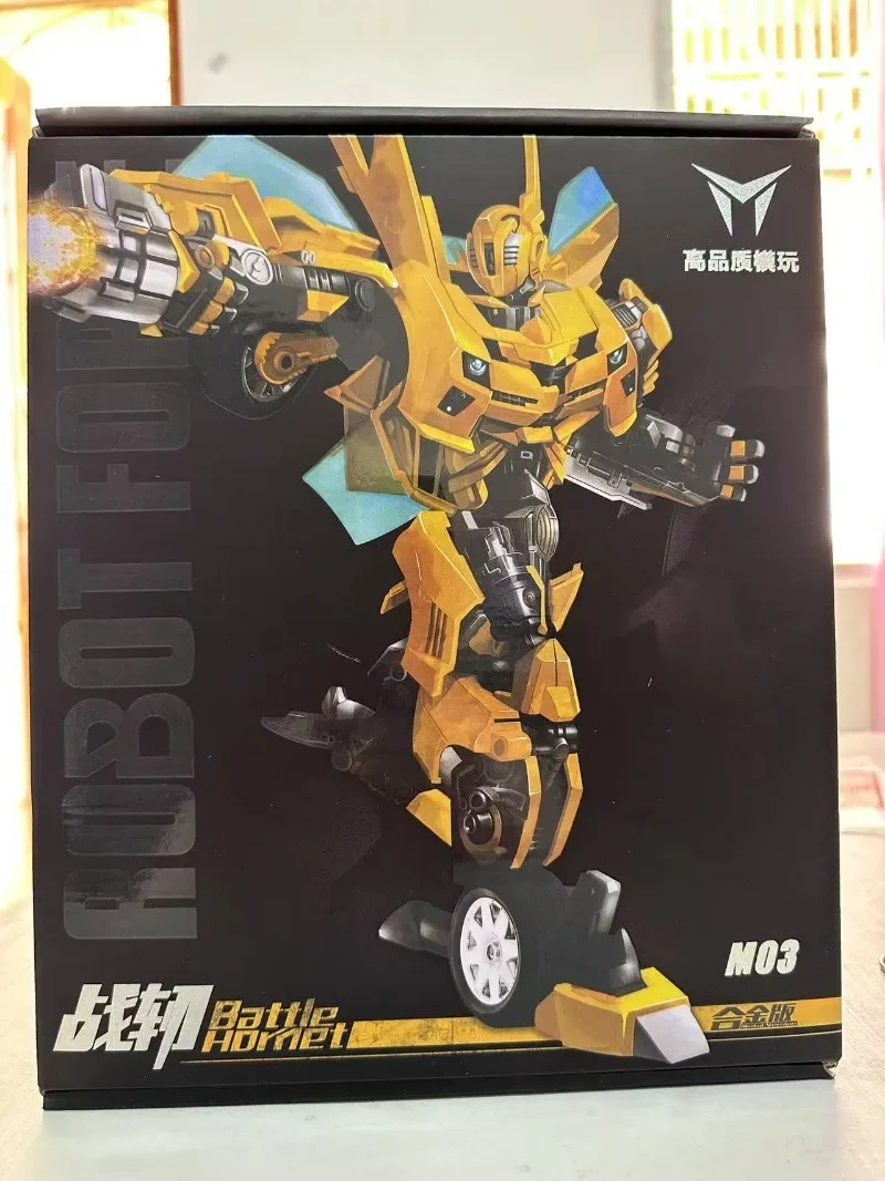 En Stock WEIJIANG juguete transformador versión de aleación M03 8053 coche Robot hoja de batalla Bumblebee figuras de acción de juguete
