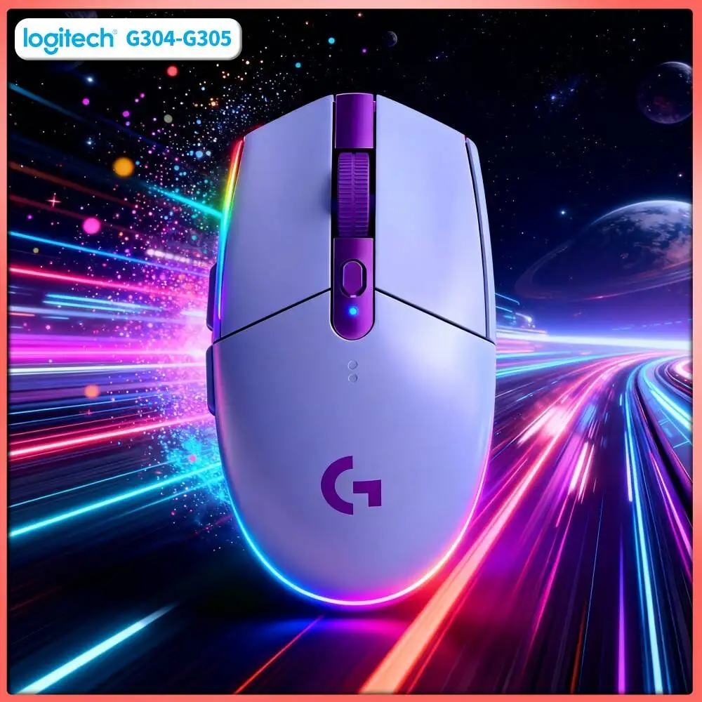 High Precision G305 Gaming Mouse, 12000 DPI HERO Sensor, 6 Programmable Buttons, 250h Battery, Logitech PC Mac Ready